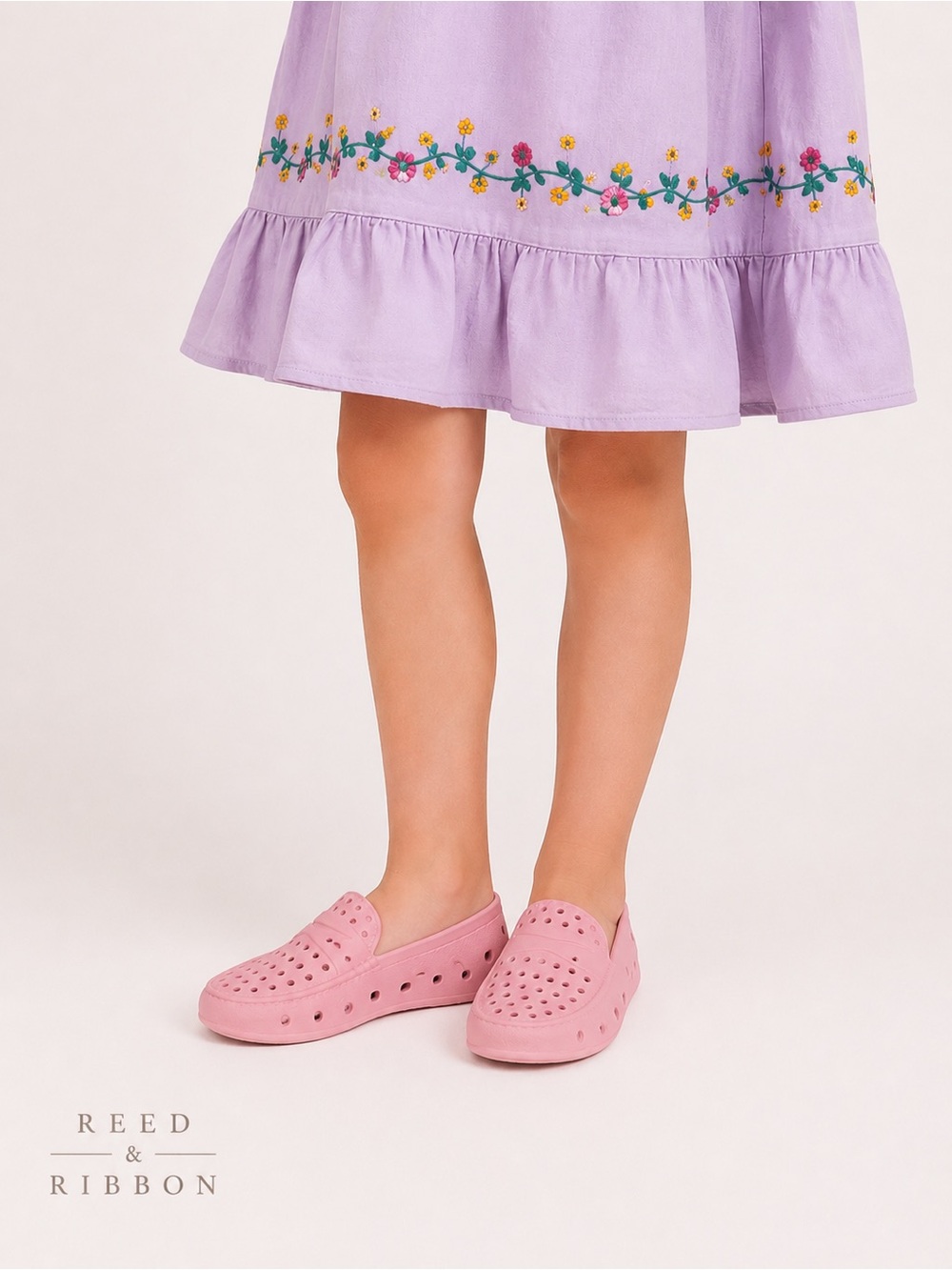 Floafers Toddler Size 7 Pink Perforated Slip On Penny Loafers Lightweight‎ Water